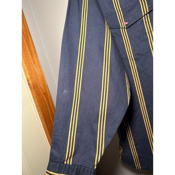 Panhandle Men's Medium Slim Fit Stripe Long Sleeve Western Snap Shirt - Picture 3 of 15